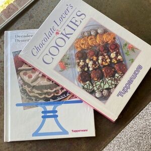 Tupperware CHOCOLATE LOVER’S COOKIES (‘93) & DECADENT DESSERTS (‘94)  Cookbooks